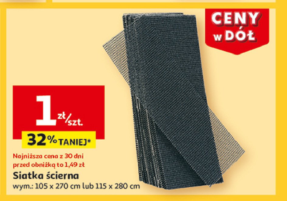 Siatka ścierna 115 x 280 mm promocja w Auchan