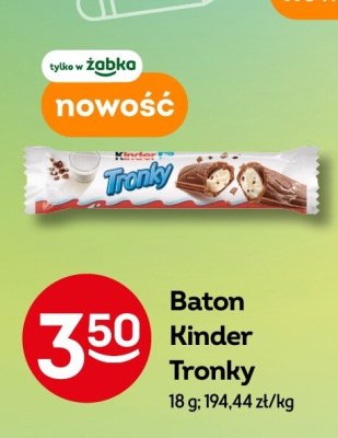 Baton Kinder Tronky promocja w Żabka