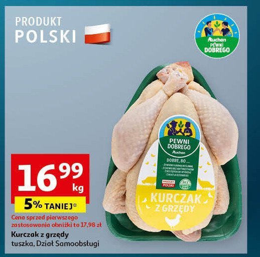 Kurczak z grzędy Auchan pewni dobrego promocja w Auchan