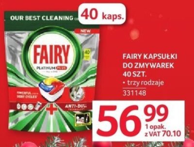 Kapsułki do zmywarek Fairy 40 szt. promocja w Selgros