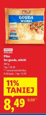Ser gouda wiórki Pilos promocja w Lidl