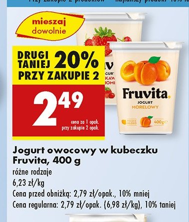 Jogurt truskawka Fruvita promocja