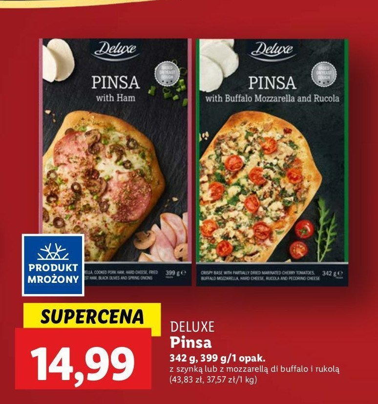 Pinsa z mozzarellą i rukolą Deluxe promocja