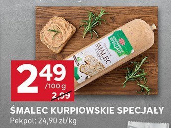 Smalec kurpiowskie specjały Pekpol 100g promocja w Stokrotka
