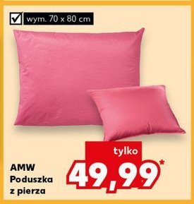 Poduszki z pierza 70 x 80 cm Amw promocja