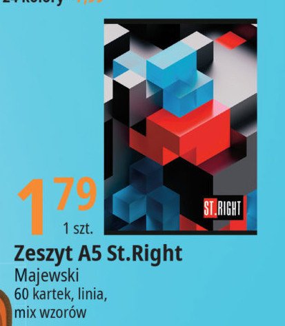 Zeszyt a5 60 kartek linia St. majewski promocja