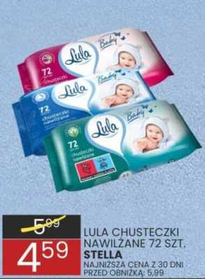 Chusteczki nawilżane Lula Stella 72 szt. promocja w Wafelek