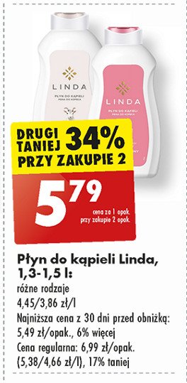 Płyn do kąpieli floral harmony Linda promocja w Biedronka