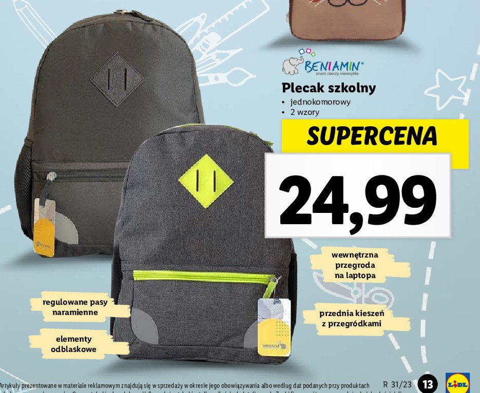 Plecak szkolny Beniamin Beniamin mn promocja