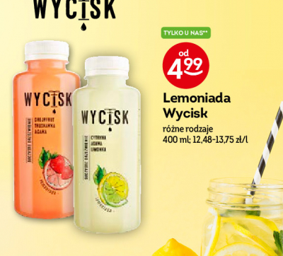 Lemoniada grapefruit truskawka i agawa Wycisk promocja