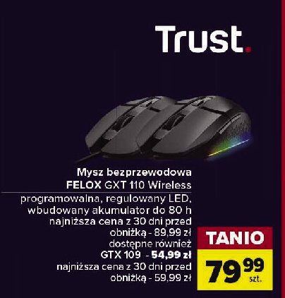 Mysz gxt109 felox wireless Trust promocja