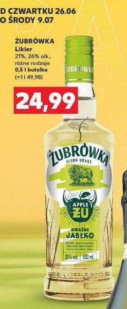 Wódka Żubrówka kwaśne jabłko promocja