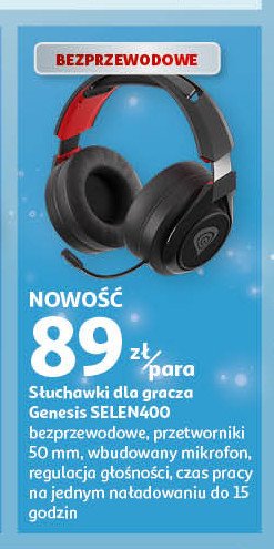 Słuchawki selen 400 Genesis promocja w Auchan