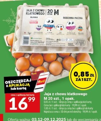 Jaja z chowu klatkowego M 20 szt., 1 opak. promocja w Twój Market