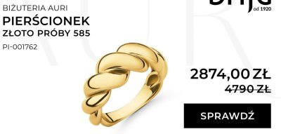 Pierścionek złoto próby 585 promocja w Briju