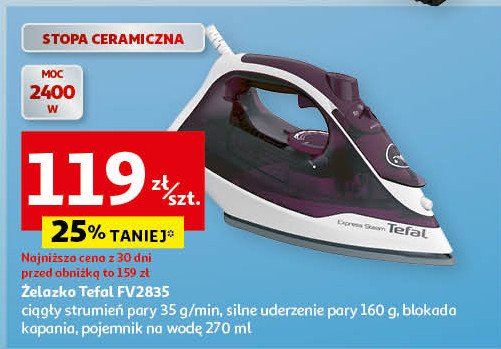 Żelazko fv2835 Tefal promocja w Auchan