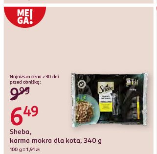 Karma dla kota smaki drobiowe Sheba selection in sauce promocja w Rossmann