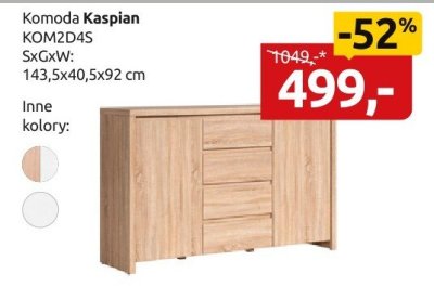 Komoda Kaspian KOM2D4S promocja w Black Red White