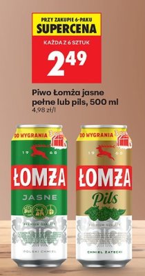 Piwo Łomża jasne pełne 500ml promocja w Biedronka