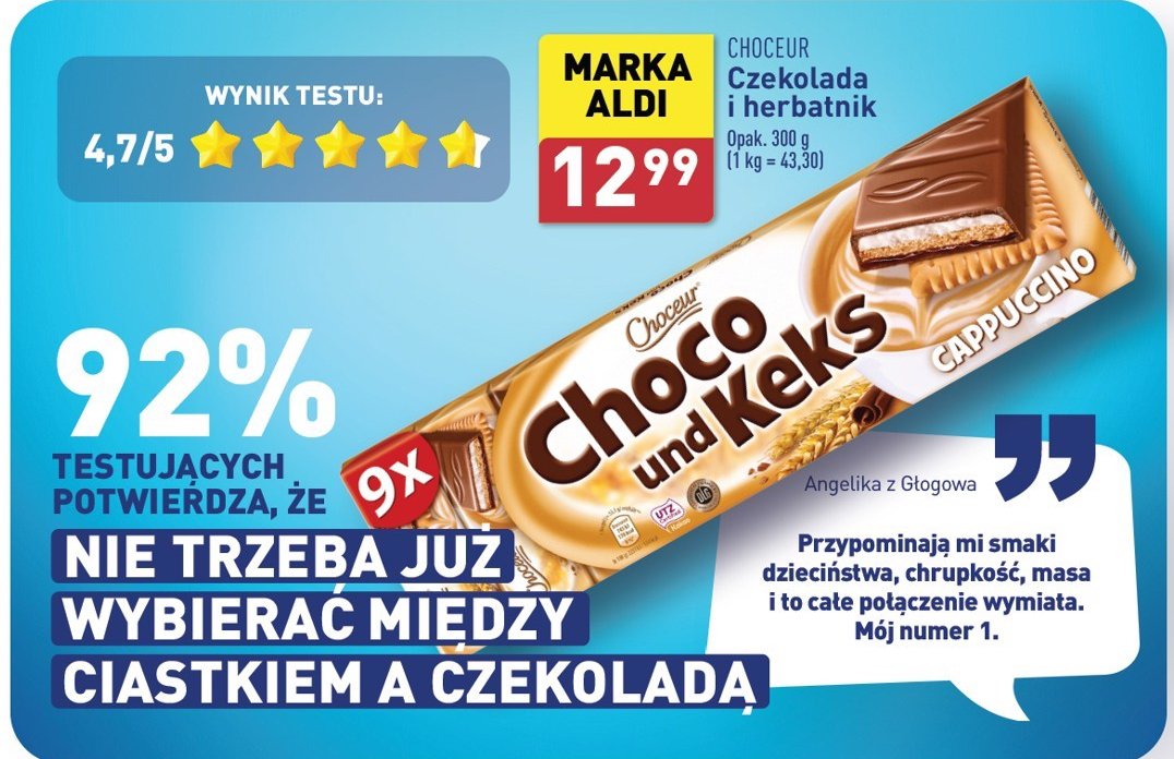 Batony cappuccino Choceur promocja w Aldi