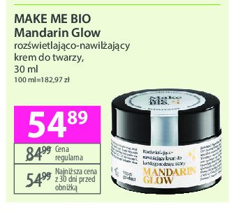 Krem do twarzy mandarin glow Make me bio promocja