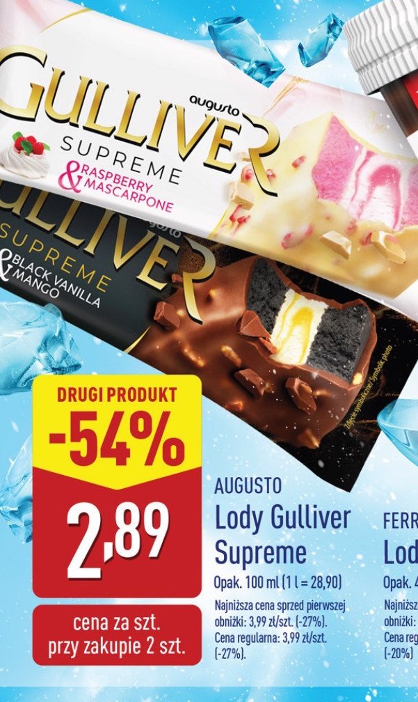 Lód black vanilla&mango Augusto gulliver promocja