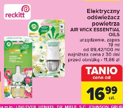 Wkład magnolia i kwiat wiśni Air wick electric essential oils promocja