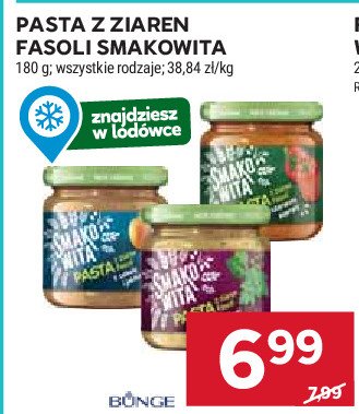 Pasta z ziaren fasoli z czerwoną papryką Smakowita pasta promocja