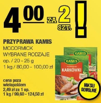 Przyprawa Kamis Karkówki McCormick promocja w SPAR