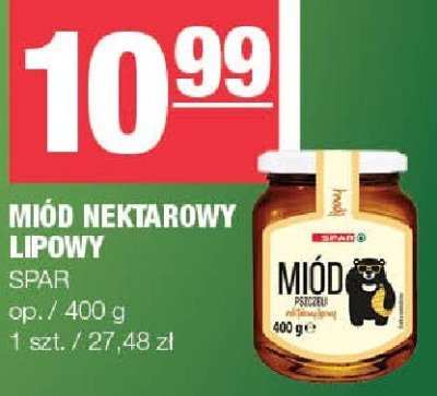 Miód nektarowy lipowy SPAR promocja w SPAR
