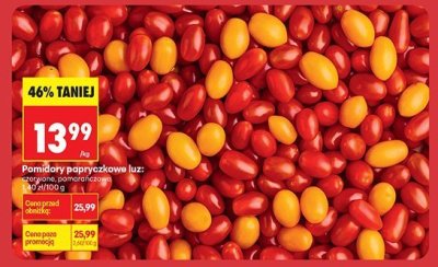 Pomidory papryczkowe luz pomarańczowe promocja w Biedronka