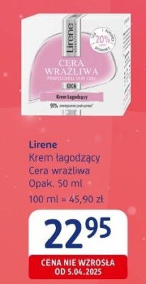 Krem łagodzący Lirene Cera wrażliwa promocja w Drogerie DM