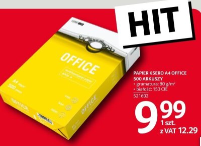 Papier ksero A4 OFFICE promocja w Selgros