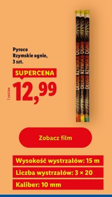 Rzymskie ognie, 3 szt. promocja w Lidl