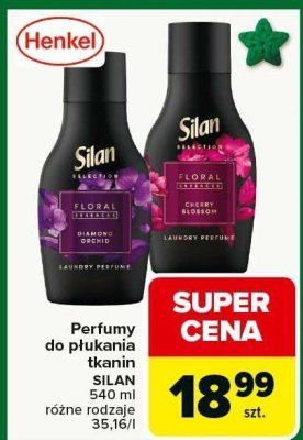 Perfumy do płukania tkanin SILAN różne rodzaje promocja w Carrefour