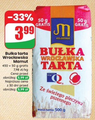 Bułka tarta Wrocławska  promocja w Dino