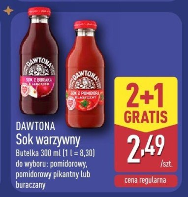Sok warzywny pomidorowy pikantny promocja w Aldi