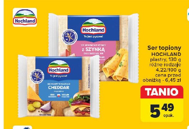 Ser topiony cheddar Hochland promocja