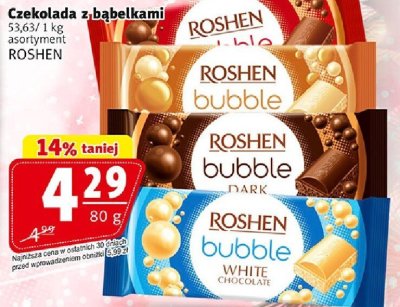 Czekolada z bąbelkami ROSHEN bubble promocja w Prim Market