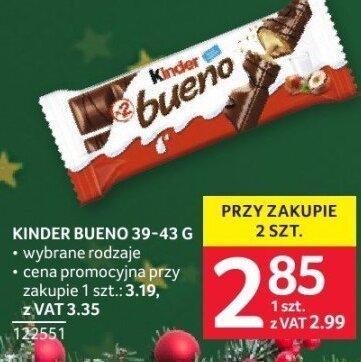 Baton Kinder Bueno 39-43 g wybrane rodzaje promocja w Selgros