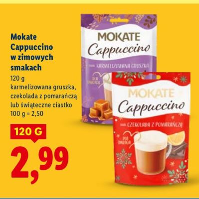 Cappuccino Mokate w zimowych smakach: czekolada z pomarańczą promocja w Lidl