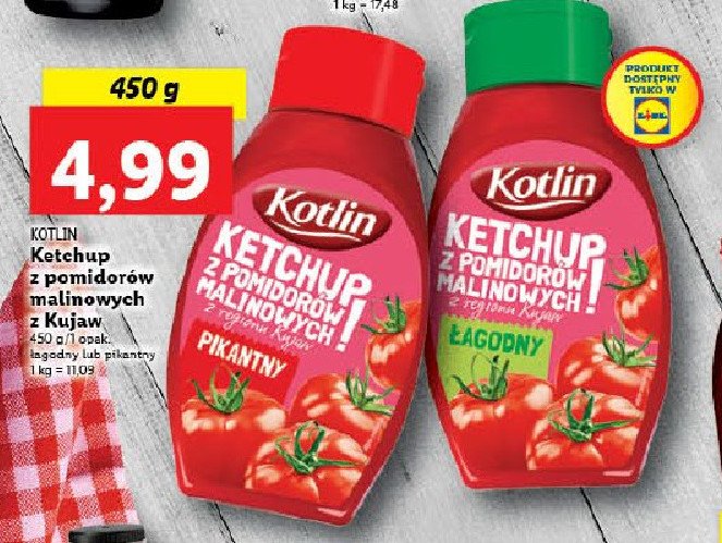 Ketchup z pomidorów malinowych Kotlin promocje
