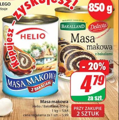 Masa makowa z bakaliami Bakalland promocja