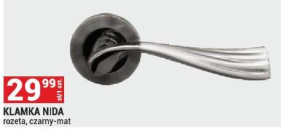 Klamka KLAMKA NIDA rozeta, czarny-mat promocja w Merkury Market