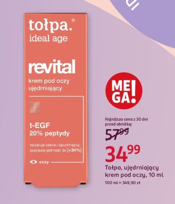 Krem pod oczy uj臋drniaj膮cy revital To艂pa ideal age promocja