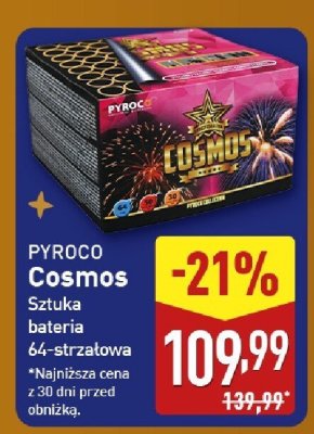 Bateria sztuczne ognie PYROCO Cosmos 64-strzałowa promocja w Aldi