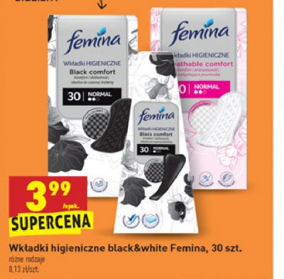 Wkładki higieniczne normal black comfort Femina classic promocja