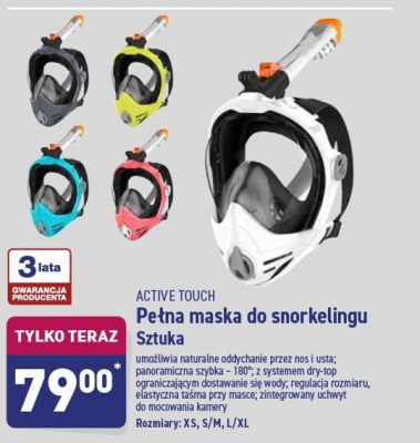 Maska do snorkelingu z fajką Active touch promocja