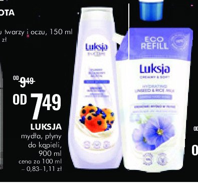 Płyn do kąpieli yummy blueberry muffin Luksja silk care promocja