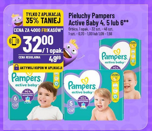 Pieluszki dla dzieci 4 Pampers active baby promocja